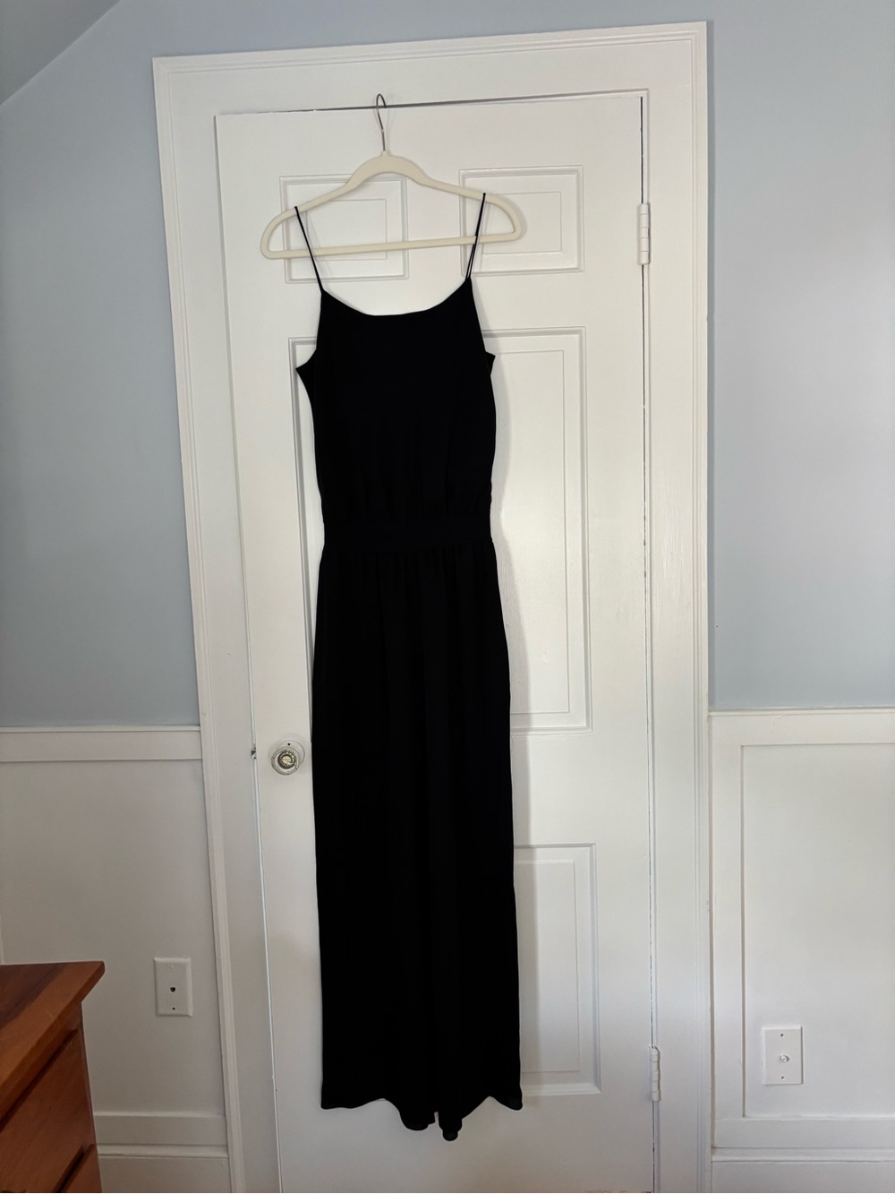 Theory Black Sleeveless Spaghetti-Strap Jumpsuit